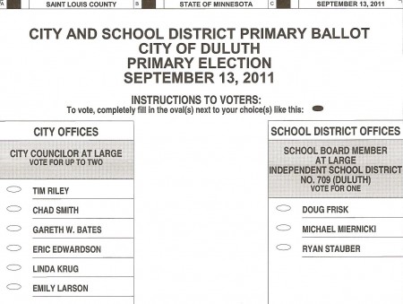 DuluthSampleBallot2011Primary