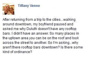 Rooftop Question from Tiffany
