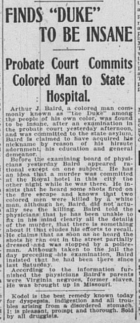 "Finds Duke to be Insane," Duluth Weekly Heard, 15 January 1908