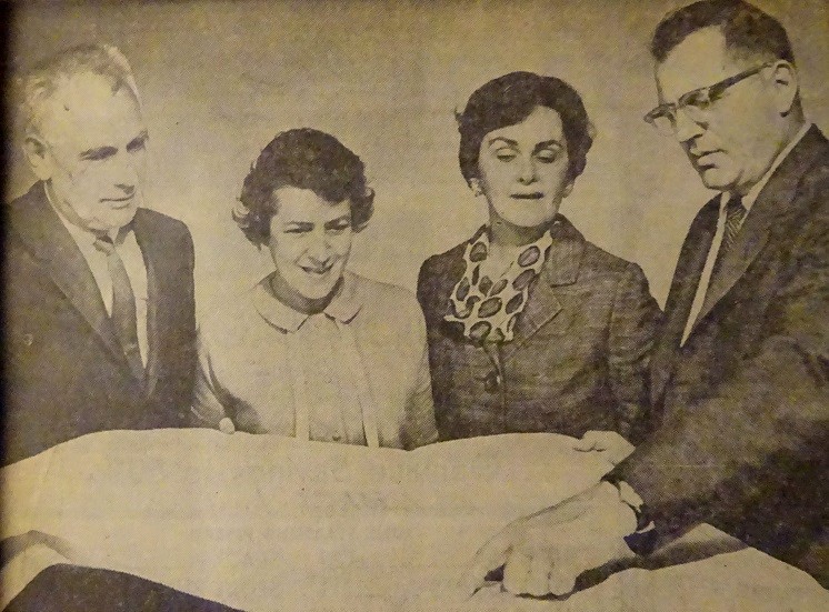 Looking at blueprint for new building