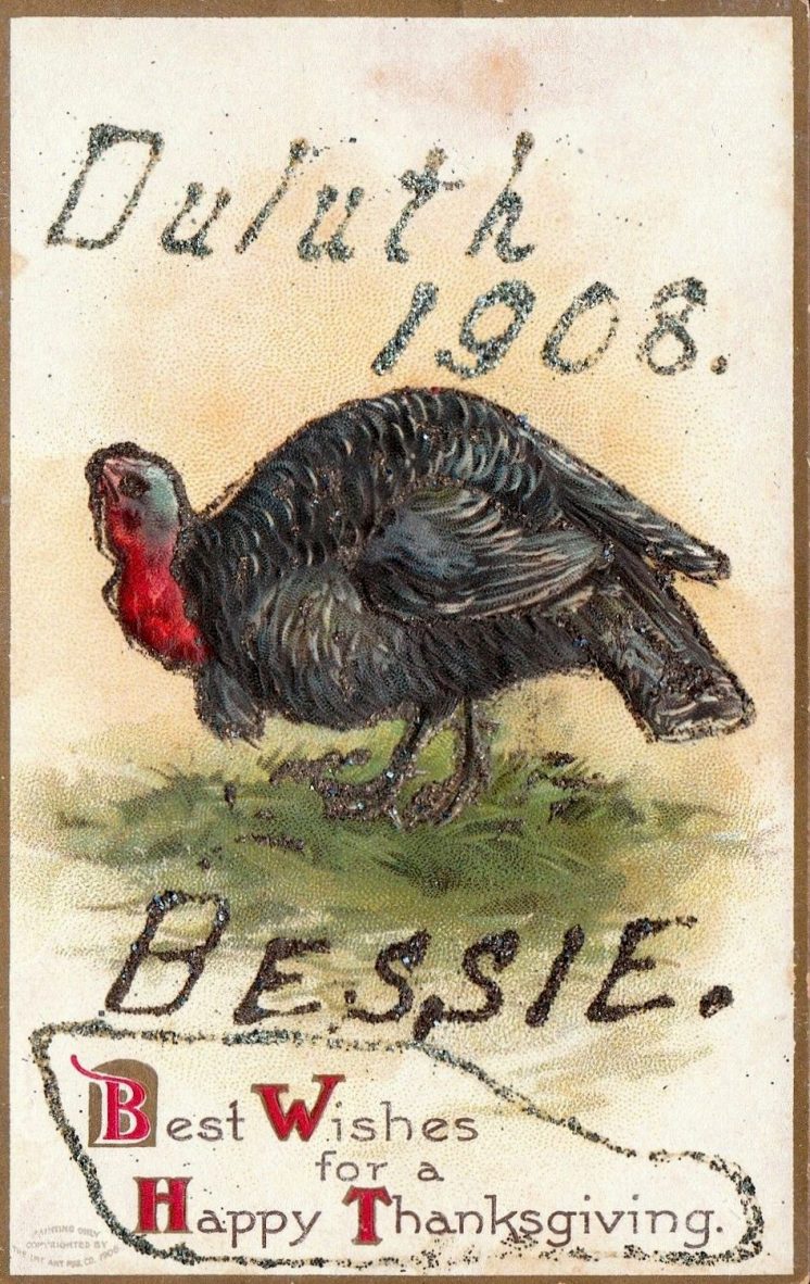 Bessie Thanksgiving Postcard 1908