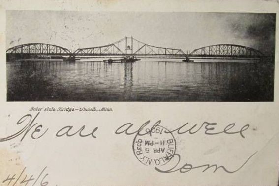We Are All Well 1906 Duluth Postcard
