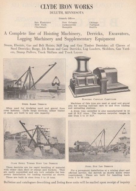 1927 Clyde Iron Works Duluth Ad 1