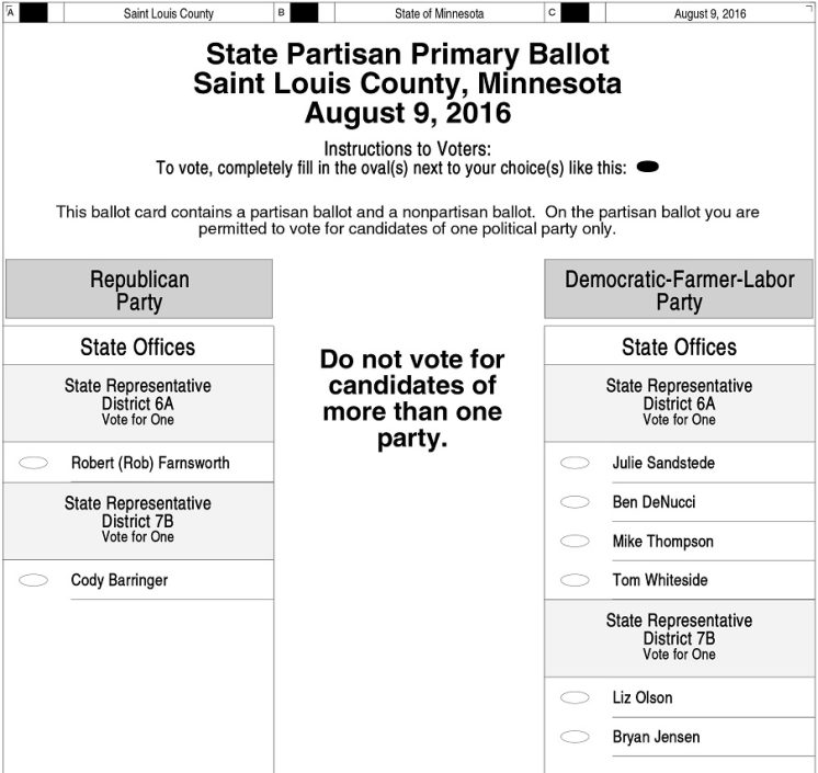 Duluth Sample Ballot 2016 Primary pt1