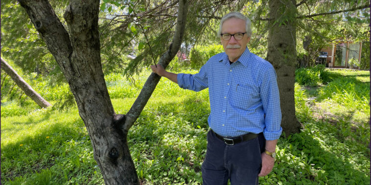 Bart Sutter in the apple trees