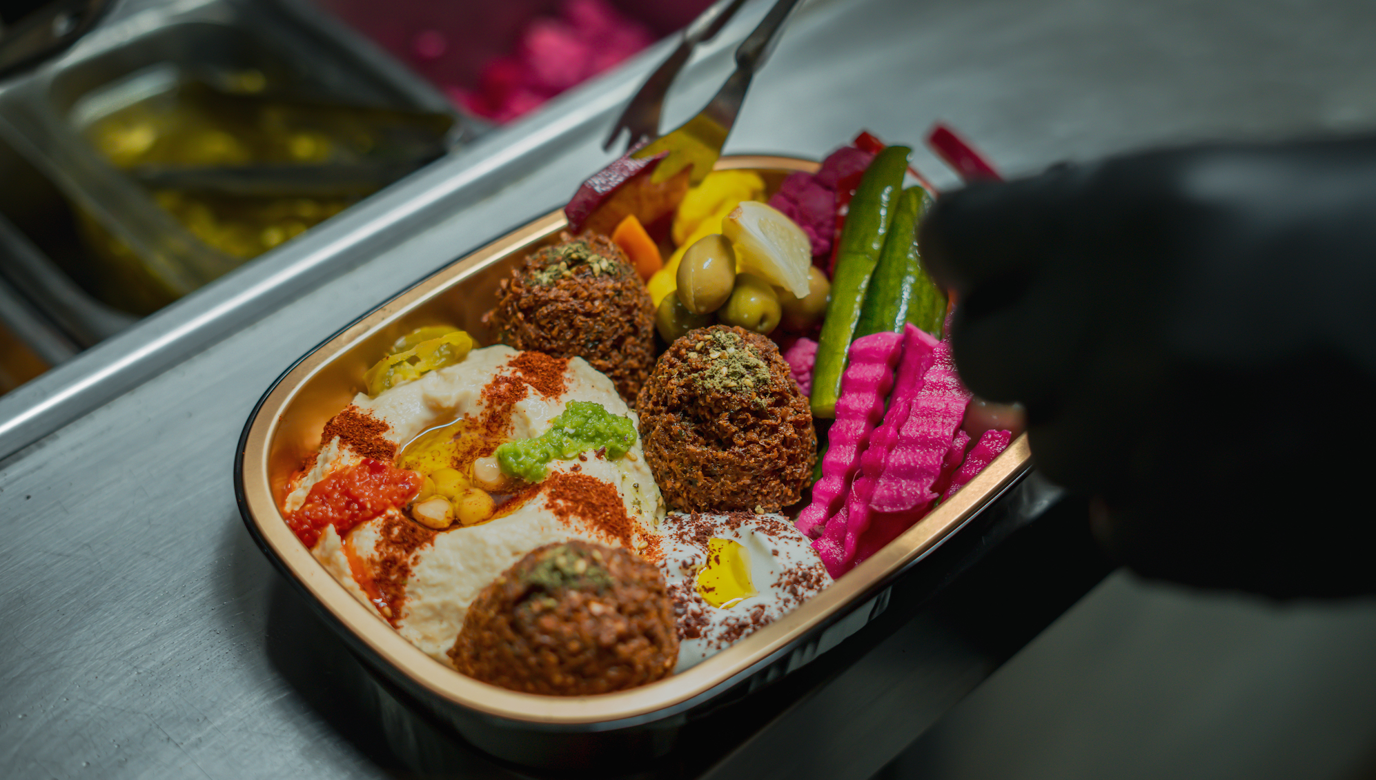 Colorful dish from Falastin